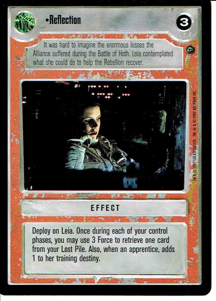 STAR WARS CCG DAGOBAH BLACK BORDER LIGHT SIDE REFLECTION EX