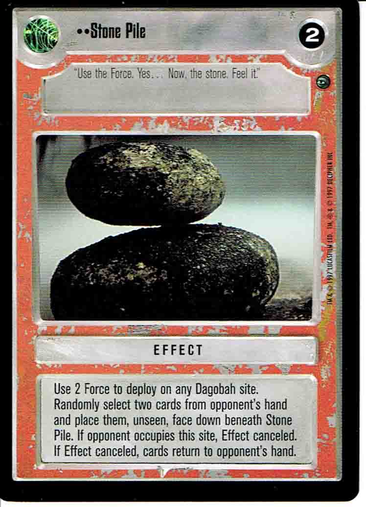 STAR WARS CCG DAGOBAH BLACK BORDER LIGHT SIDE STONE PILE lp