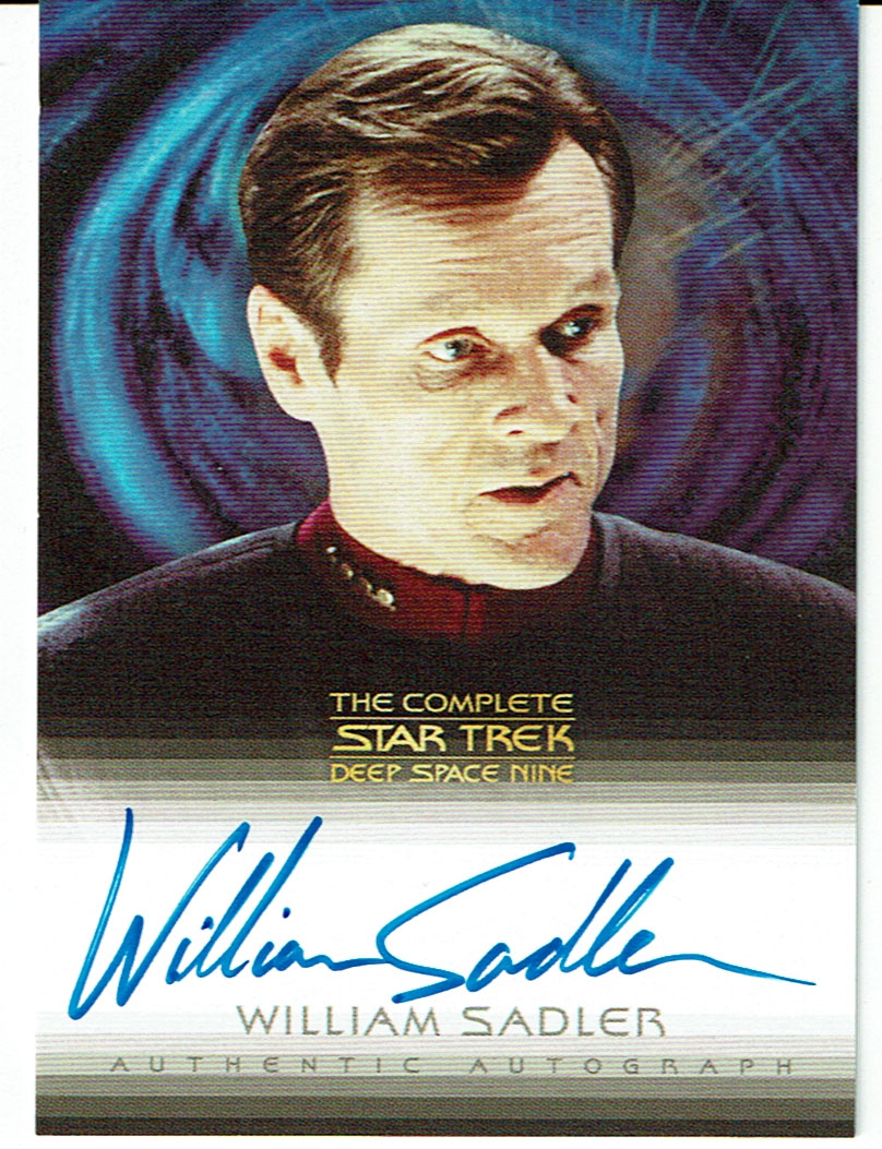 THE COMPLETE STAR TREK DEEP SPACE NINE DS9 AUTOGRAPH CARD A8 WILLIAM SADLER