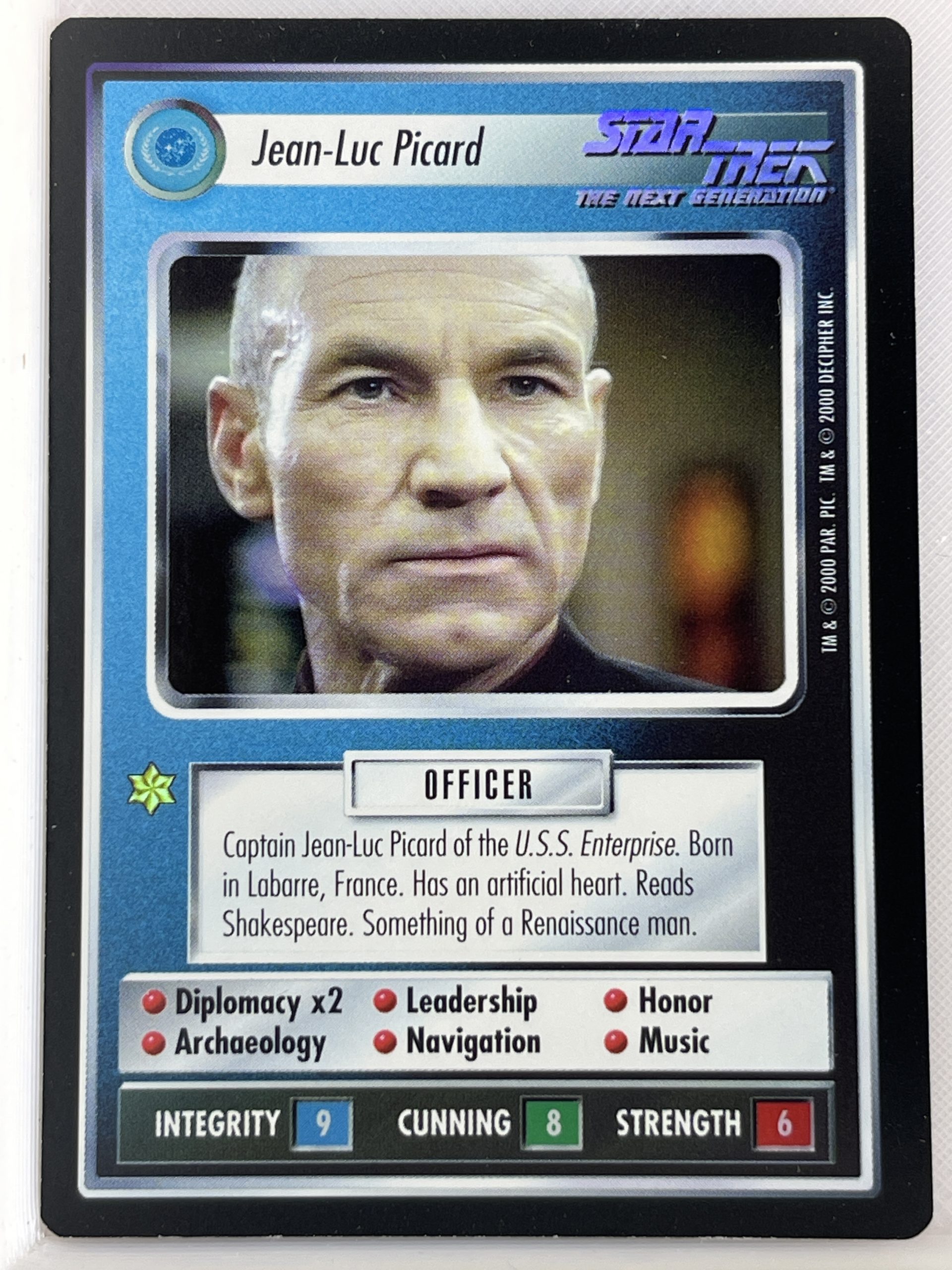 STAR TREK CCG REFLECTIONS ULTRA RARE FOIL JEAN-LUC PICARD ex