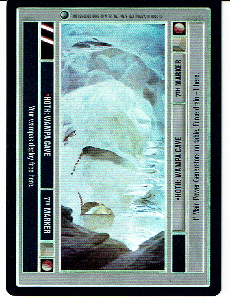 STAR WARS CCG REFLECTIONS II VRF DARK SIDE FOIL HOTH: WAMPA CAVE lp