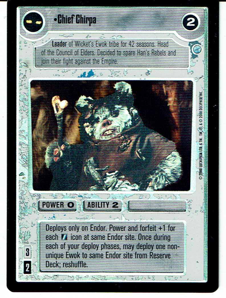 STAR WARS CCG REFLECTIONS II SRF LIGHT SIDE FOIL CHIEF CHIRPA ex