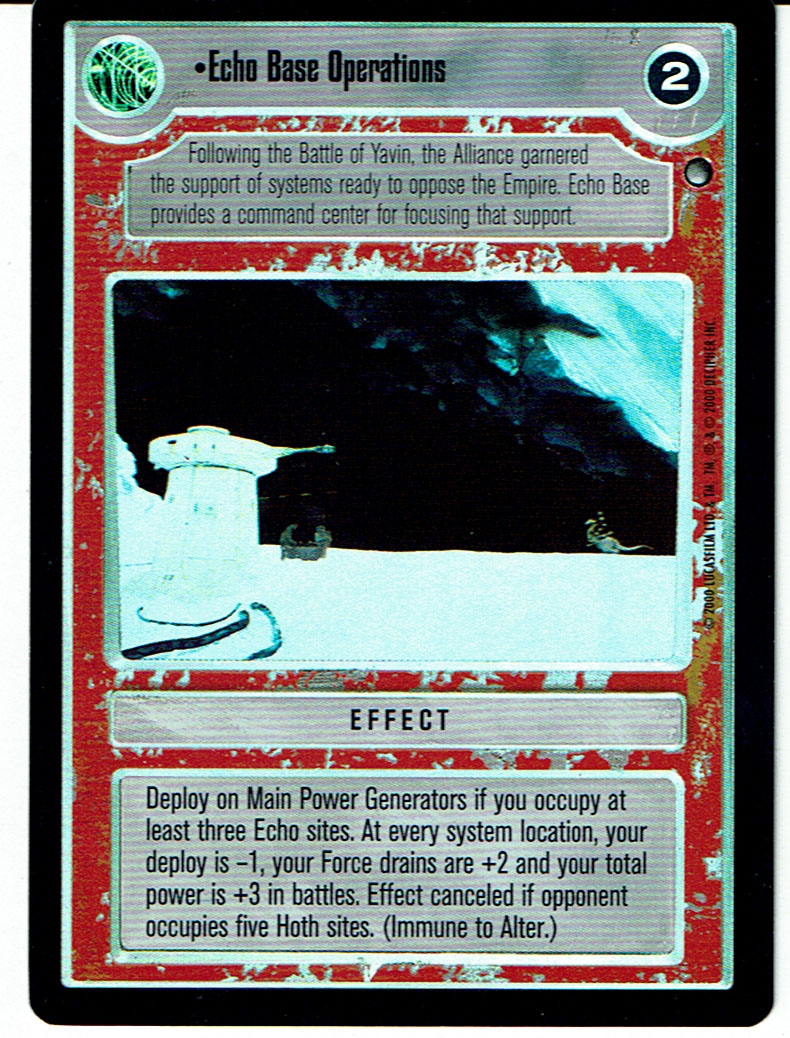 STAR WARS CCG REFLECTIONS II SRF LIGHT SIDE FOIL ECHO BASE OPERATIONS ex