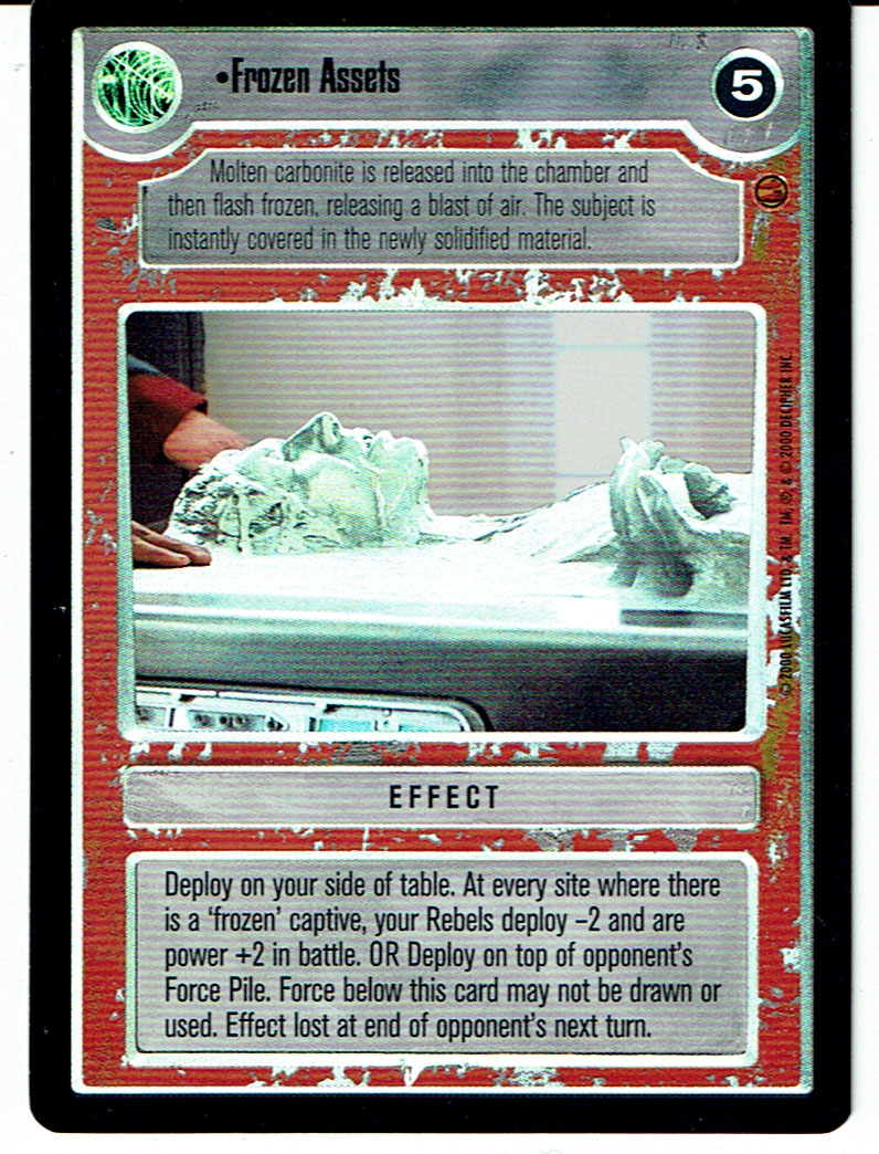 STAR WARS CCG REFLECTIONS II VRF LIGHT SIDE FOIL FROZEN ASSETS ex