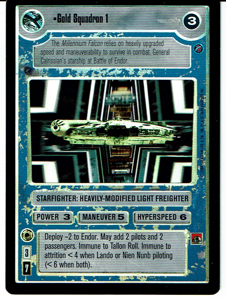 STAR WARS CCG REFLECTIONS II SRF LIGHT SIDE FOIL GOLD SQUADRON 1