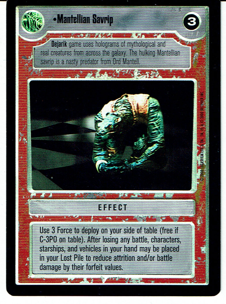 STAR WARS CCG REFLECTIONS II VRF LIGHT SIDE FOIL MANTELLIAN SAVRIP lp