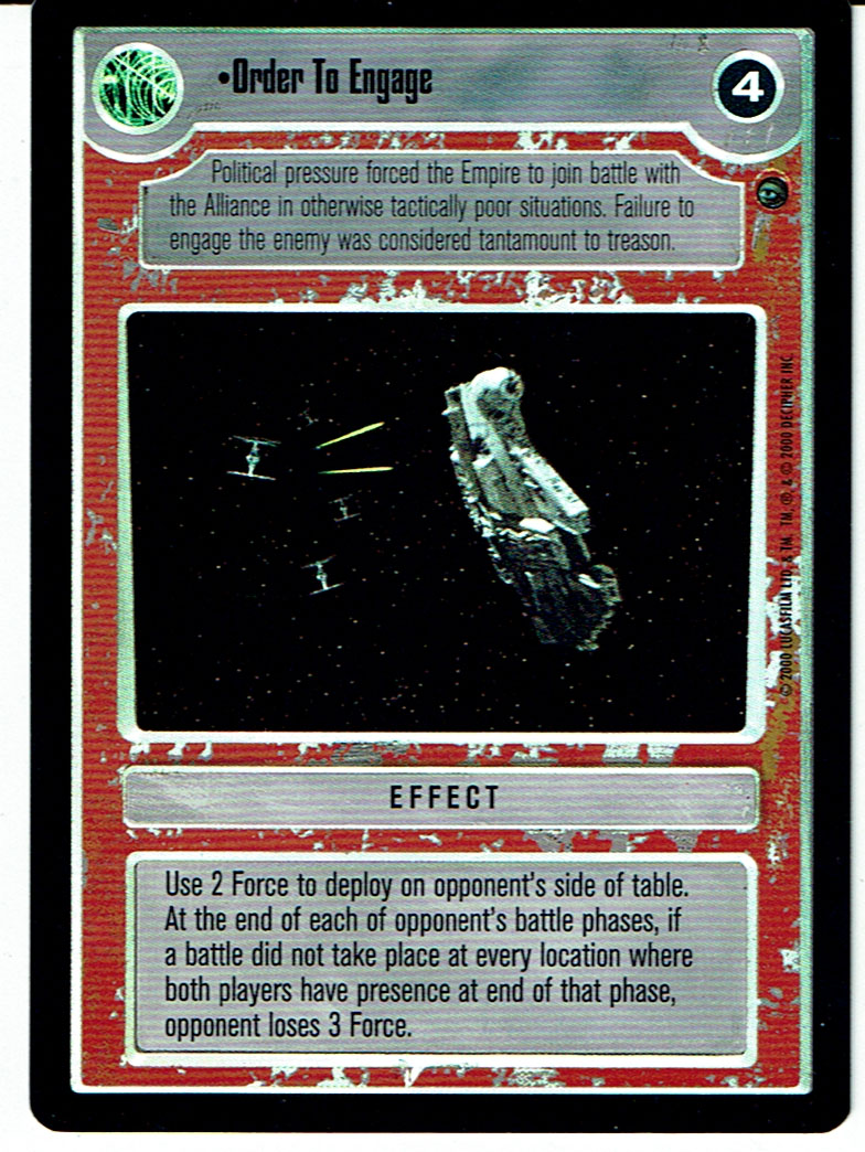 STAR WARS CCG REFLECTIONS II VRF LIGHT SIDE FOIL ORDER TO ENGAGE lp