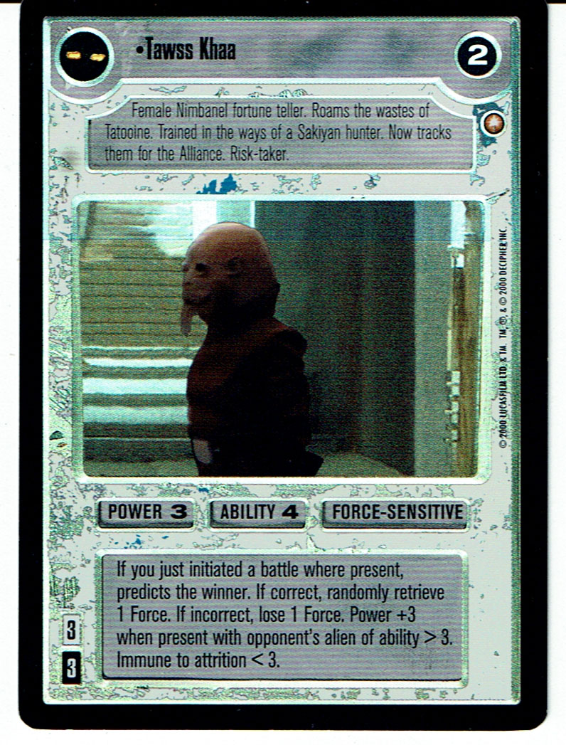 STAR WARS CCG REFLECTIONS II VRF LIGHT SIDE FOIL TAWSS KHAA lp