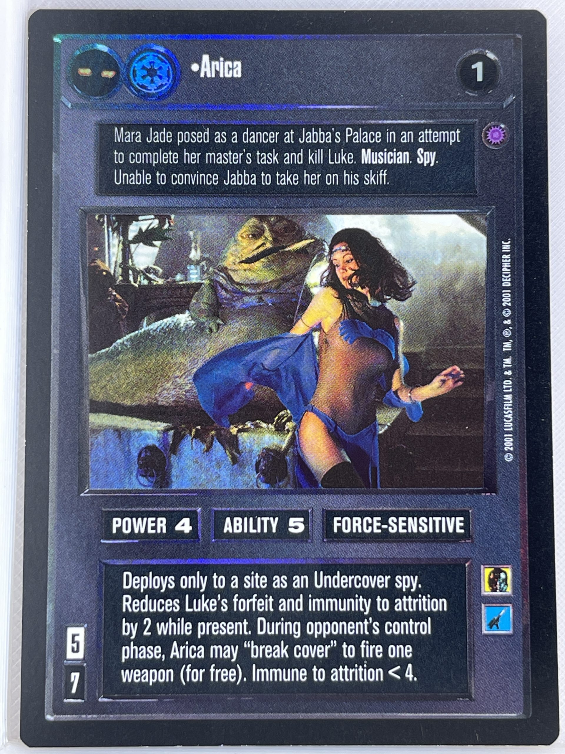 STAR WARS CCG REFLECTIONS III SRF DARK SIDE FOIL ARICA ex