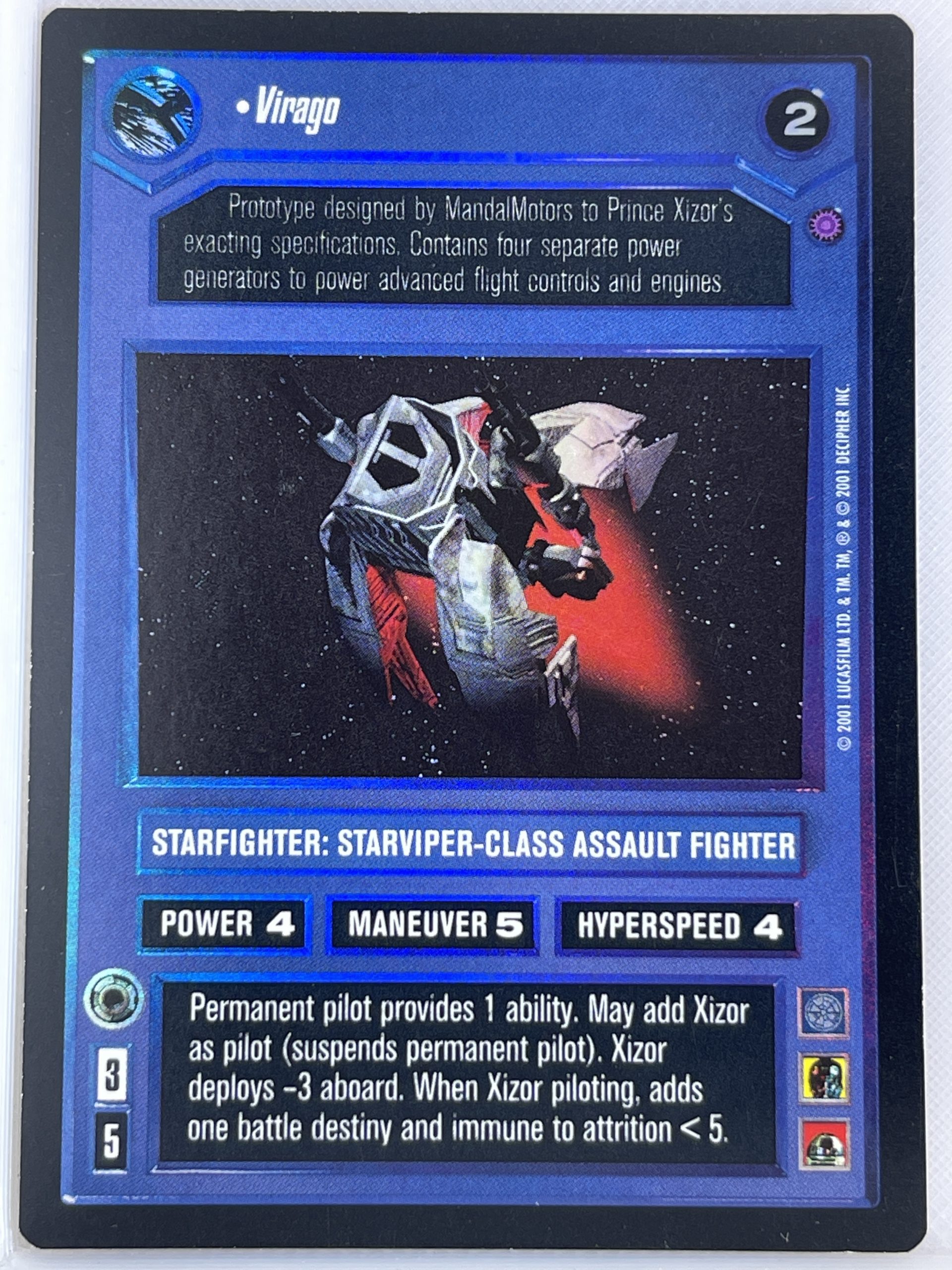 STAR WARS CCG REFLECTIONS III SRF DARK SIDE FOIL VIRAGO ex