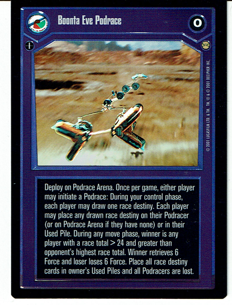 STAR WARS CCG REFLECTIONS III VRF DARK SIDE FOIL BOONTA EVE PODRACE lp
