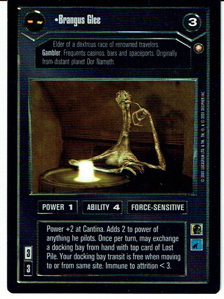 STAR WARS CCG REFLECTIONS III VRF DARK SIDE FOIL BRANGUS GLEE ex