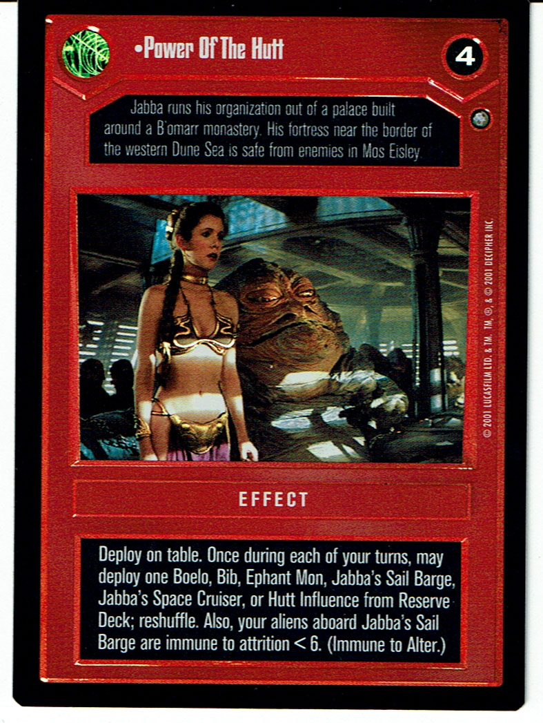 STAR WARS CCG REFLECTIONS III VRF DARK SIDE FOIL POWER OF THE HUTT ex