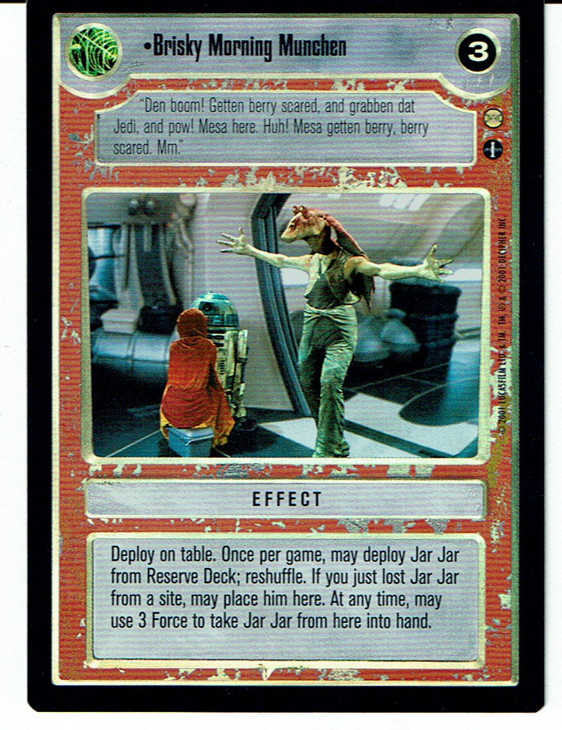 STAR WARS CCG REFLECTIONS III VRF LIGHT SIDE FOIL BRISKY MORNING MUNCHEN ex