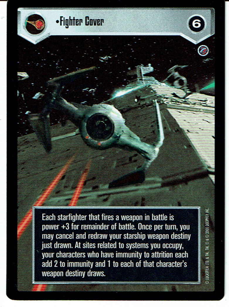 STAR WARS CCG DEATH STAR II RARE CARD FIGHTER COVER ex
