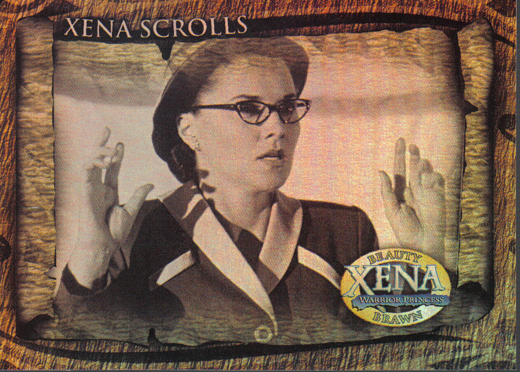 XENA BEAUTY AND BRAWN XENA SCROLLS CARD XS1