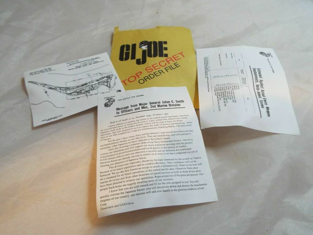 G.I.JOE, ACTION FORCE 12 INCH FIGURE ACCESSORY TOP SECRET ORDER FILE
