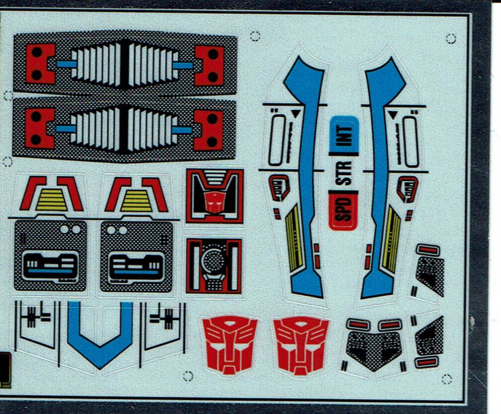 TRANSFORMERS GENERATION 1, G1 AUTOBOT HIGHBROW REPRO LABELS / STICKERS