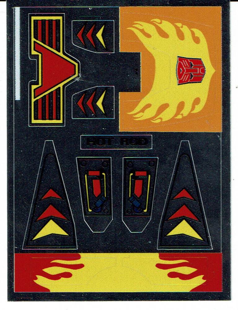 TRANSFORMERS GENERATION 1, G1 AUTOBOT HOT ROD REPRO LABELS / STICKERS