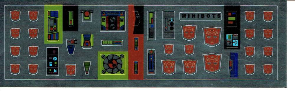 TRANSFORMERS GENERATION 1, G1 AUTOBOT MINIBOTS REPRO LABELS / STICKERS