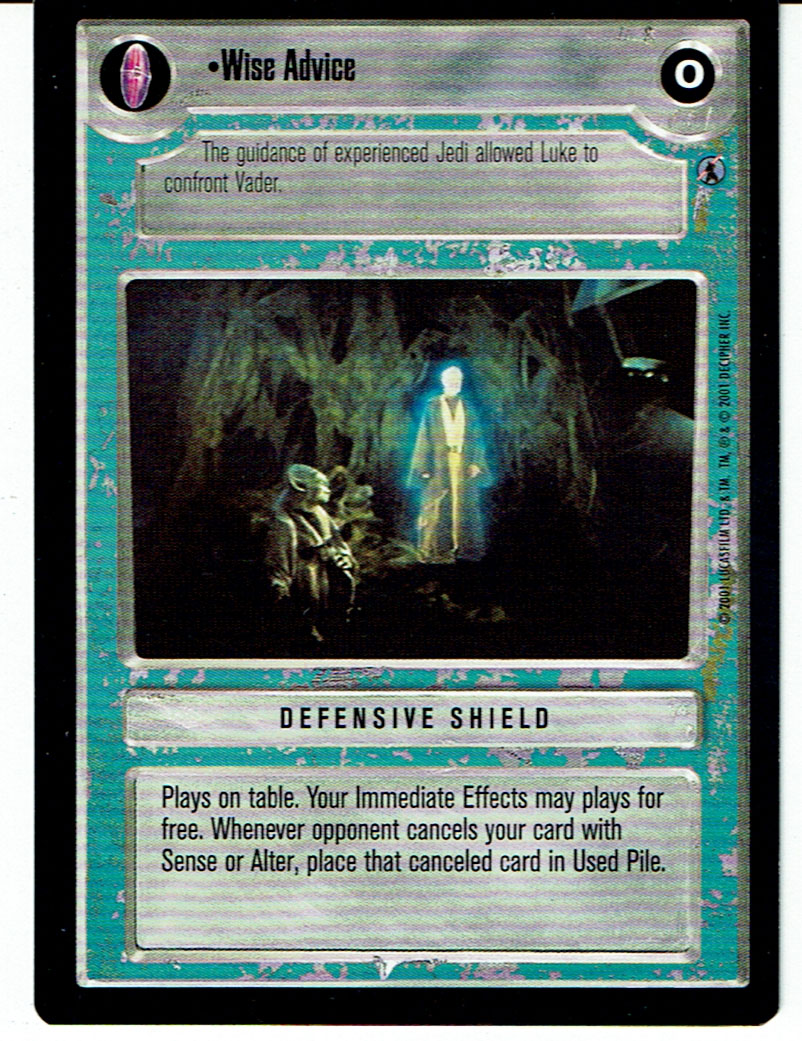 STAR WARS CCG REFLECTIONS III LIGHT SIDE PREMIUM WISE ADVICE ex