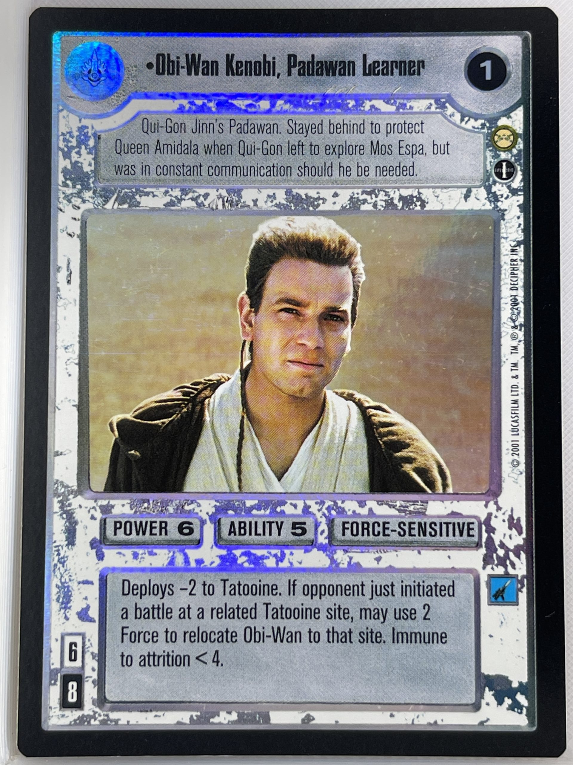 STAR WARS CCG REFLECTIONS III SRF LIGHT SIDE FOIL OBI-WAN KENOBI, PADAWAN LEARNER ex