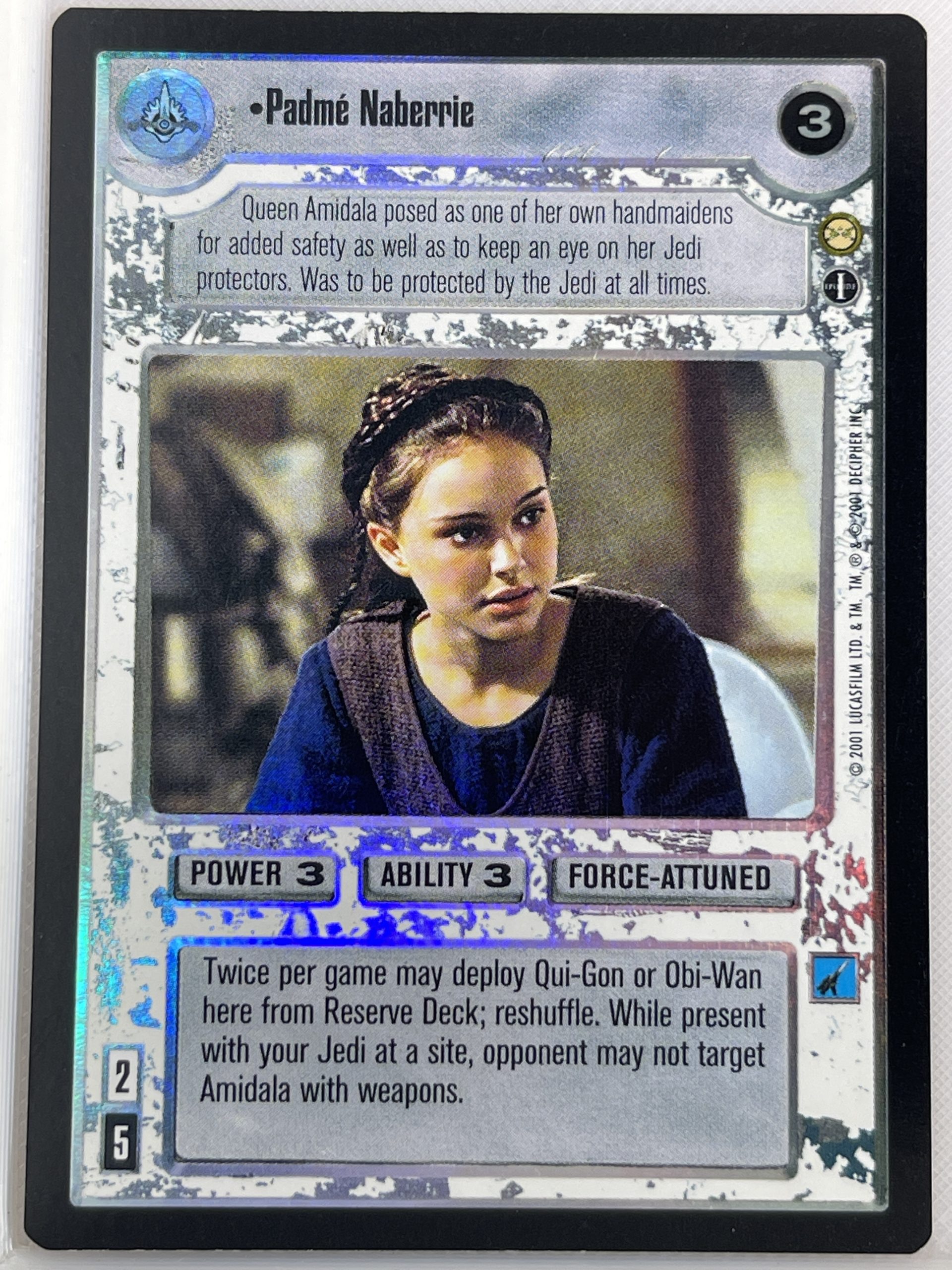 STAR WARS CCG REFLECTIONS III SRF LIGHT SIDE FOIL PADME NABERRIE ex