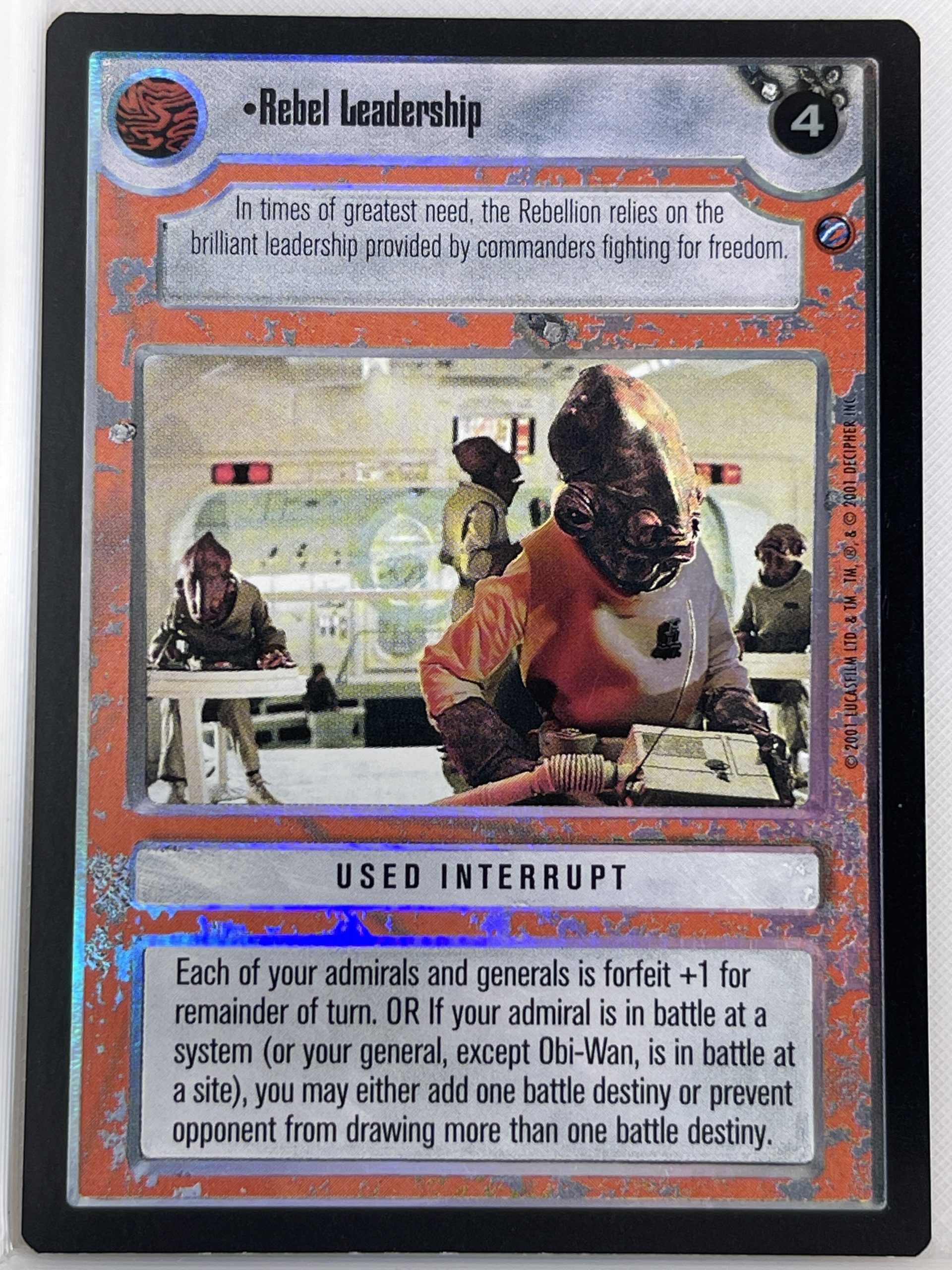 STAR WARS CCG REFLECTIONS III SRF LIGHT SIDE FOIL REBEL LEADERSHIP ex