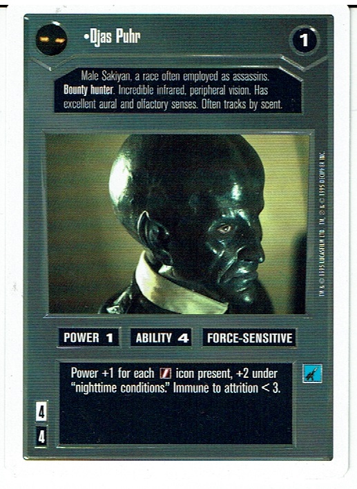 STAR WARS CCG PREMIERE WHITE BORDER RARE DJAS PUHR ex