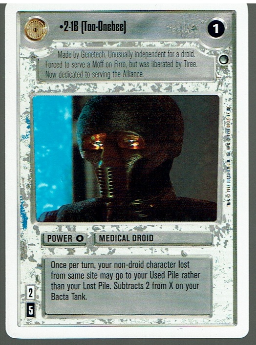 STAR WARS CCG HOTH WHITE BORDER LIGHT SIDE RARE 2-1B ex