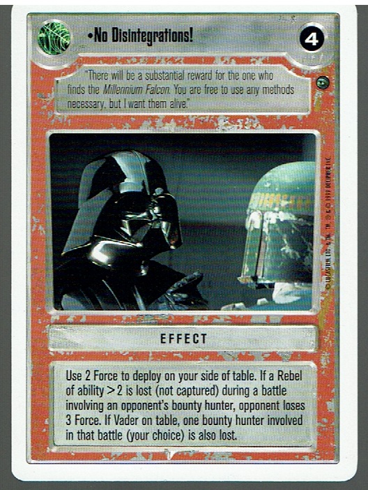 STAR WARS CCG DAGOBAH WHITE BORDER LIGHT SIDE NO DISINTEGRATIONS! ex
