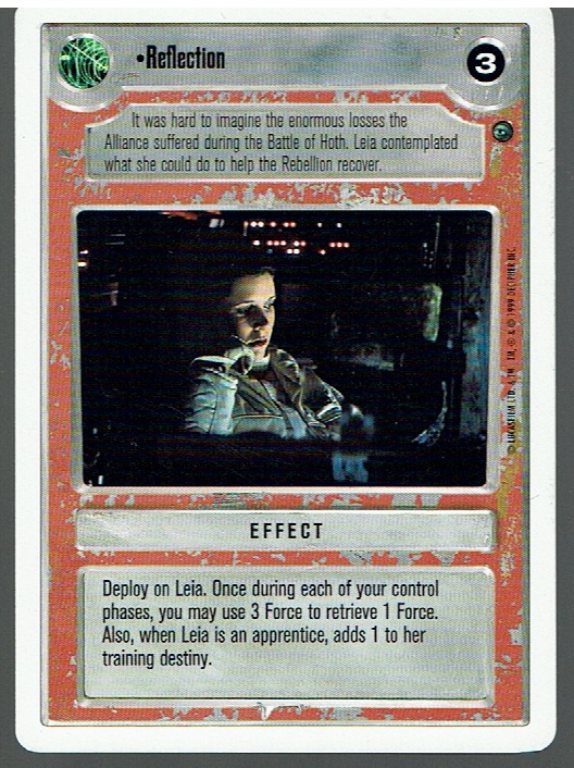 STAR WARS CCG DAGOBAH WHITE BORDER LIGHT SIDE REFLECTION ex
