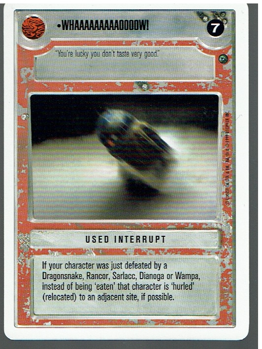 STAR WARS CCG DAGOBAH WHITE BORDER LIGHT SIDE WHAAAAAAAAAOOOOW! ex