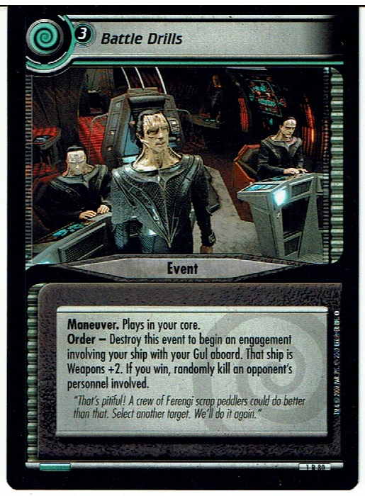 STAR TREK CCG 2E PREMIERE RARE CARD BATTLE DRILLS 1R80 ex
