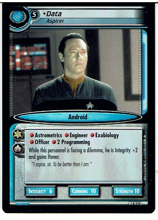 STAR TREK CCG 2E PREMIERE RARE CARD DATA 1R259 ex
