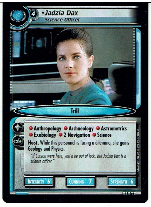 STAR TREK CCG 2E PREMIERE RARE CARD JADZIA DAX 1R266 ex