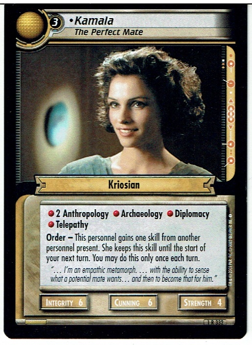 STAR TREK CCG 2E PREMIERE RARE CARD KAMALA 1R332 ex