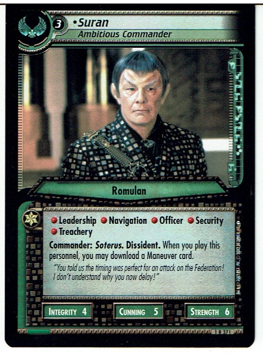 STAR TREK CCG 2E PREMIERE RARE CARD SURAN 1R371 ex