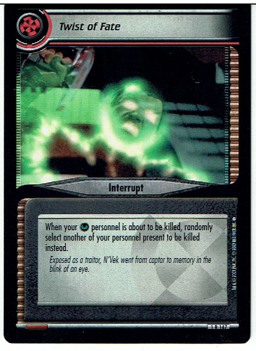 STAR TREK CCG 2E PREMIERE RARE CARD TWIST OF FATE 1R147 ex