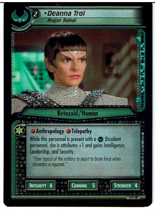 STAR TREK CCG 2E REFLECTIONS 2.0 FOIL CARD DEANNA TROI 6P58 ex