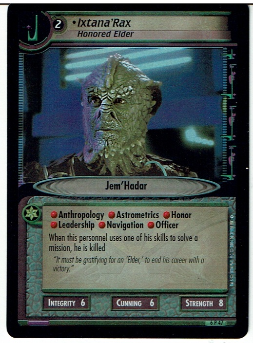 STAR TREK CCG 2E REFLECTIONS 2.0 FOIL CARD IXTANA'RAX 6P47 ex