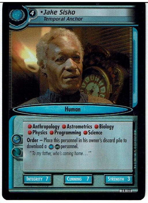STAR TREK CCG 2E REFLECTIONS 2.0 FOIL CARD JAKE SISKO 2R122 ex