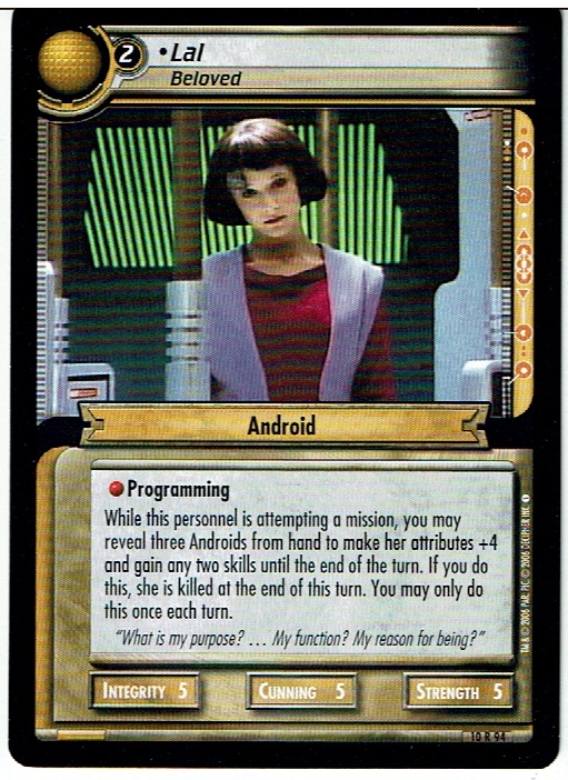 STAR TREK CCG 2E CAPTAIN'S LOG RARE CARD LAL 10R94 ex