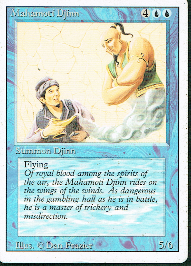 MAGIC THE GATHERING REVISED BLUE RARE MAHAMOTI DJINN lp