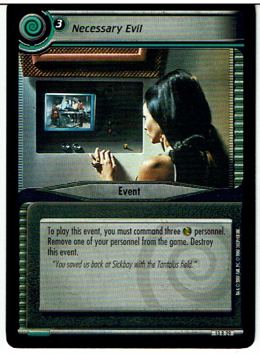 STAR TREK CCG 2E IN A MIRROR DARKLY RARE CARD NECESSARY EVIL 13R29 ex