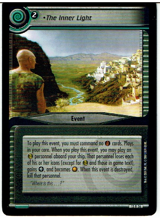 STAR TREK CCG 2E IN A MIRROR DARKLY RARE CARD THE INNER LIGHT 13R36 ex