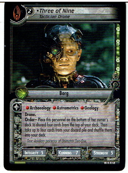 STAR TREK CCG 2E THESE ARE THE VOYAGES RARE CARD THREE OF NINE 12R47 ex