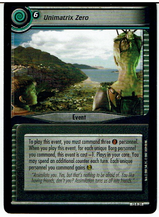 STAR TREK CCG 2E IN A MIRROR DARKLY RARE CARD UNIMATRIX ZERO 13R39 ex