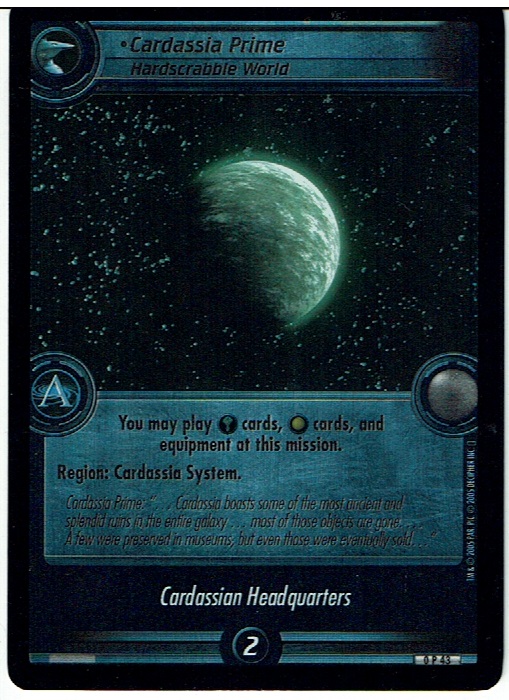 STAR TREK CCG 2E PROMO CARD 0P43 CARDASSIA PRIME ex