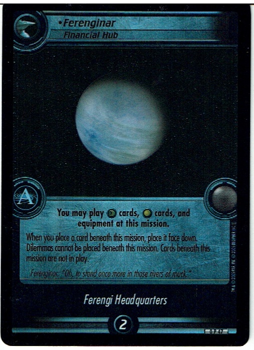STAR TREK CCG 2E PROMO CARD 0P47 FERINGINAR ex